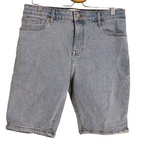 ASOS DESIGN Mens Light Wash Denim Shorts Size 32W